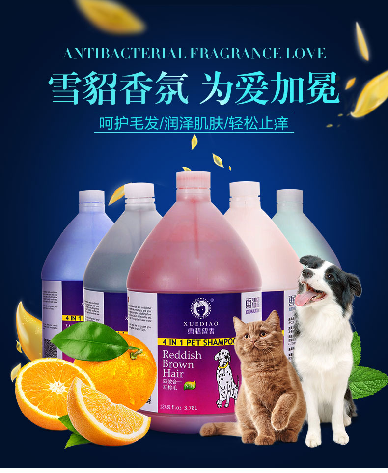 雪貂狗狗沐浴露大桶犬猫宠物洗澡香波萨摩耶金毛泰迪杀菌大狗浴液